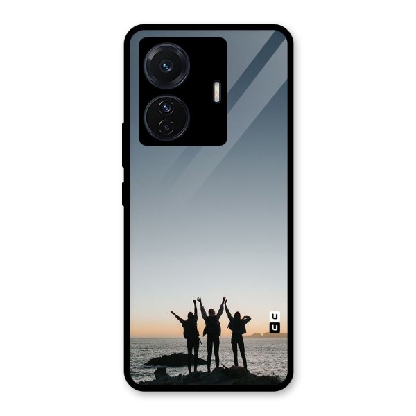 Friendship Glass Back Case for Vivo T1 Pro