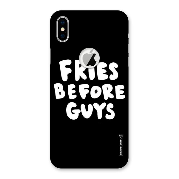 Fries Always Back Case for iPhone XS Logo Cut