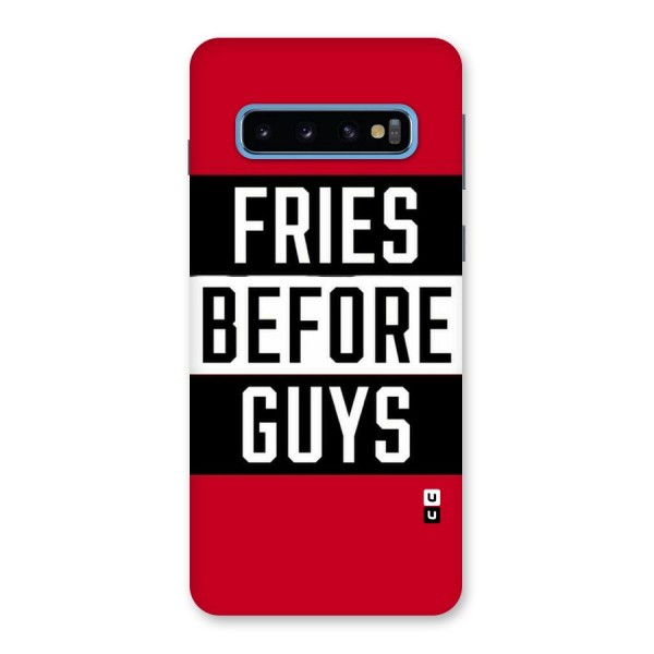 Fries Love Stripes Back Case for Galaxy S10