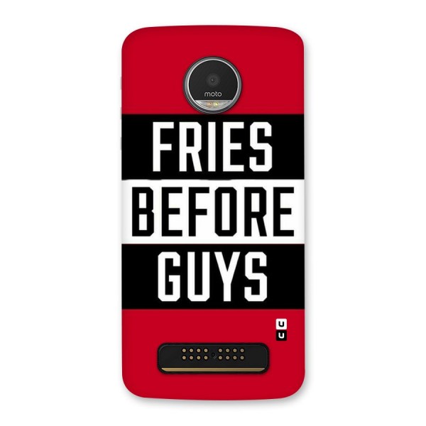 Fries Love Stripes Back Case for Moto Z Play