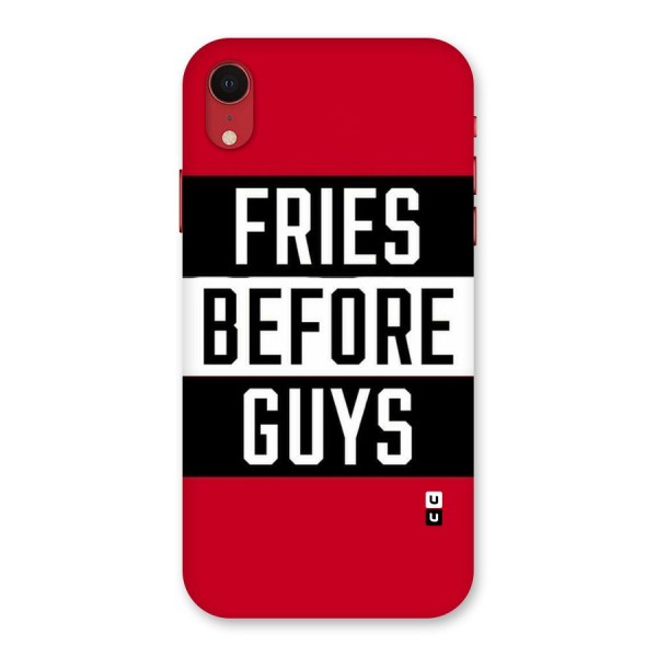 Fries Love Stripes Back Case for iPhone XR