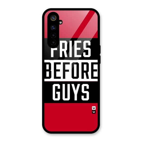 Fries Love Stripes Glass Back Case for Realme 6