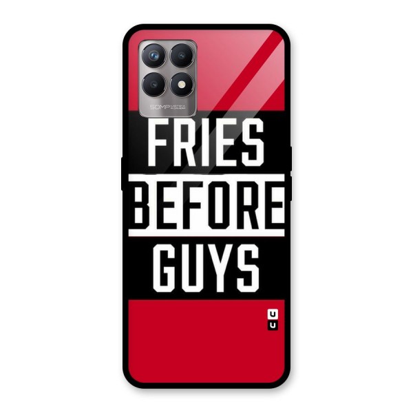 Fries Love Stripes Glass Back Case for Realme 8i