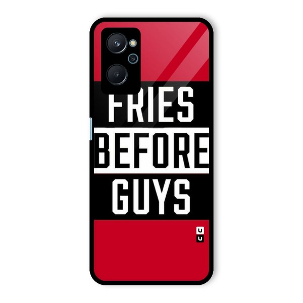 Fries Love Stripes Glass Back Case for Realme 9i