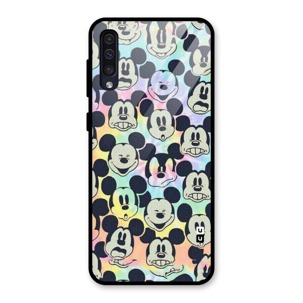 Fun Rainbow Faces Glass Back Case for Galaxy A50s