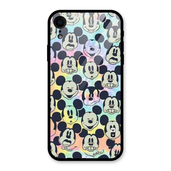 Fun Rainbow Faces Glass Back Case for XR