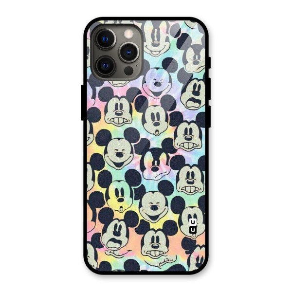 Fun Rainbow Faces Glass Back Case for iPhone 12 Pro Max