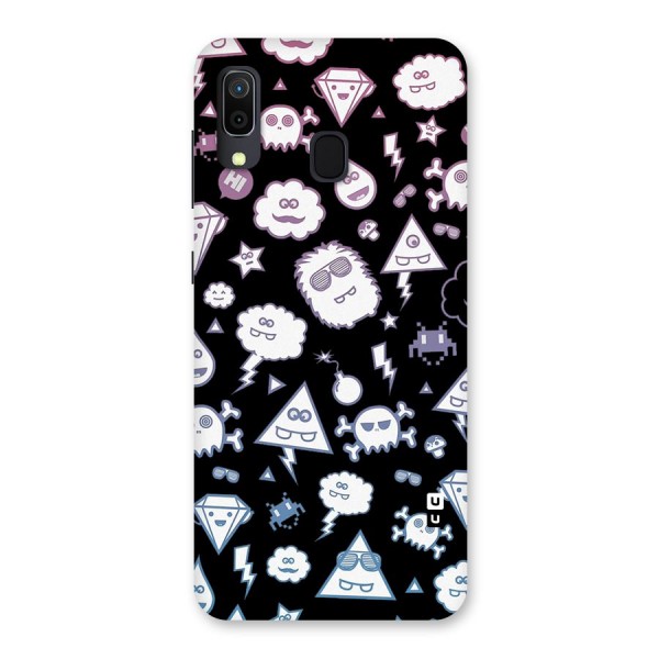 Funny Faces Back Case for Galaxy A20