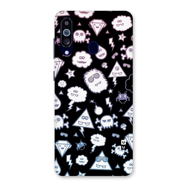 Funny Faces Back Case for Galaxy A60