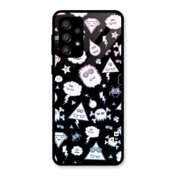 Funny Faces Glass Back Case for Galaxy A32