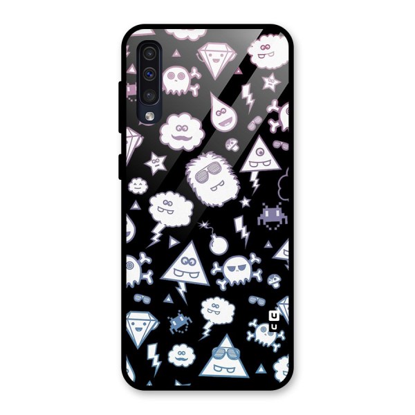 Funny Faces Glass Back Case for Galaxy A50s