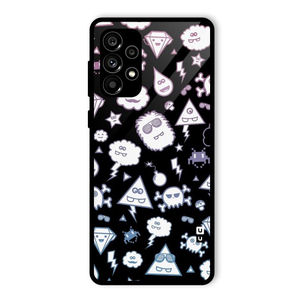 Funny Faces Glass Back Case for Galaxy A73 5G