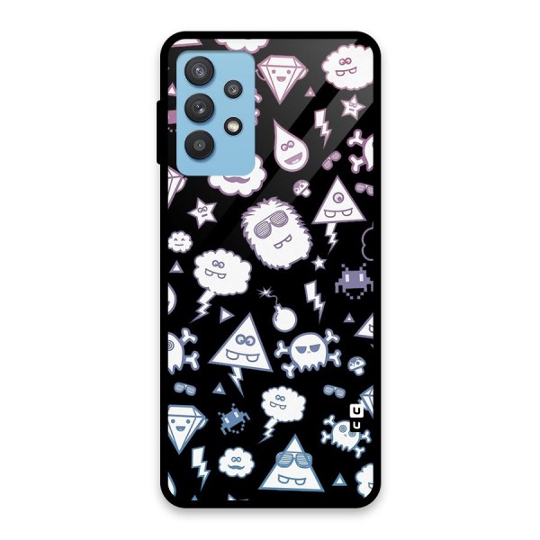 Funny Faces Glass Back Case for Galaxy M32 5G