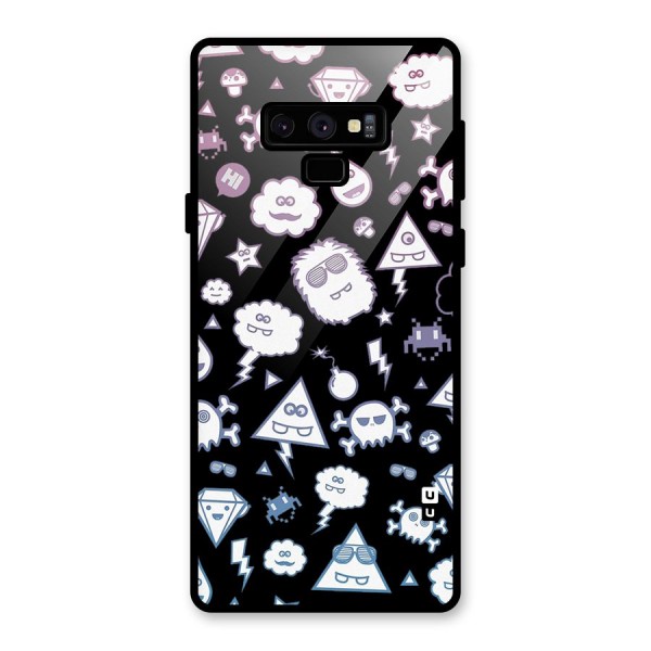 Funny Faces Glass Back Case for Galaxy Note 9