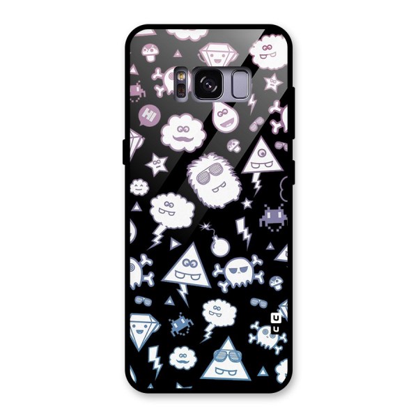 Funny Faces Glass Back Case for Galaxy S8