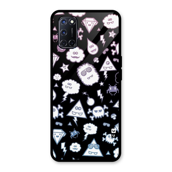 Funny Faces Glass Back Case for Oppo A52