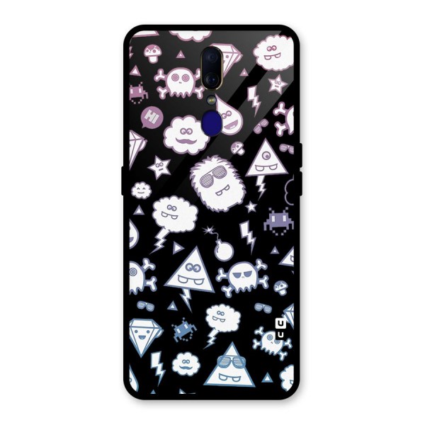 Funny Faces Glass Back Case for Oppo F11