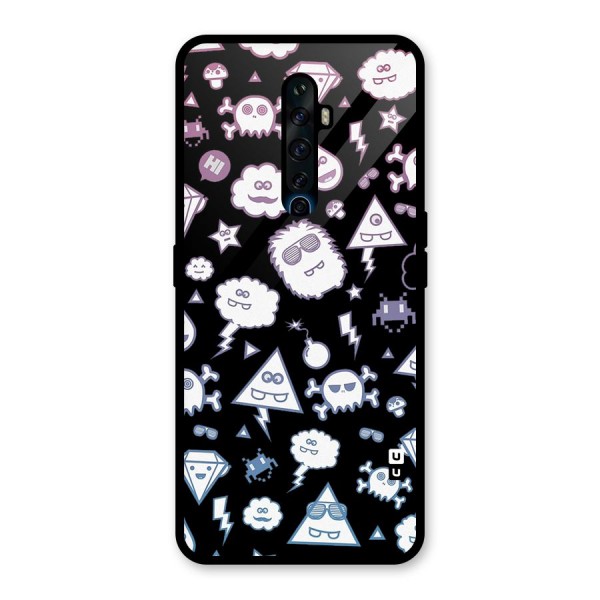 Funny Faces Glass Back Case for Oppo Reno2 Z