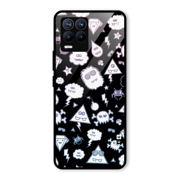 Funny Faces Glass Back Case for Realme 8 Pro