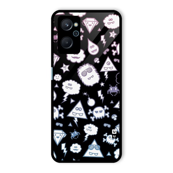 Funny Faces Glass Back Case for Realme 9i