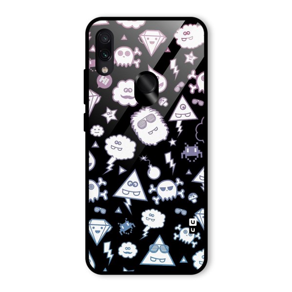 Funny Faces Glass Back Case for Redmi Note 7