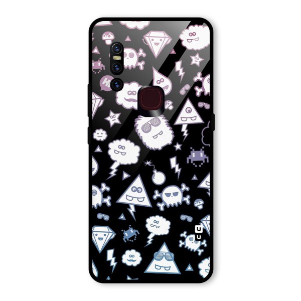 Funny Faces Glass Back Case for Vivo V15