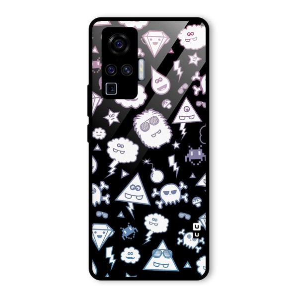 Funny Faces Glass Back Case for Vivo X50 Pro