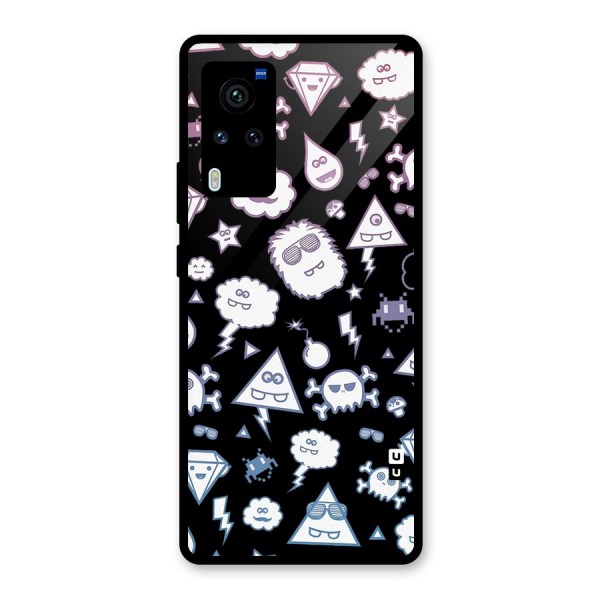 Funny Faces Glass Back Case for Vivo X60 Pro