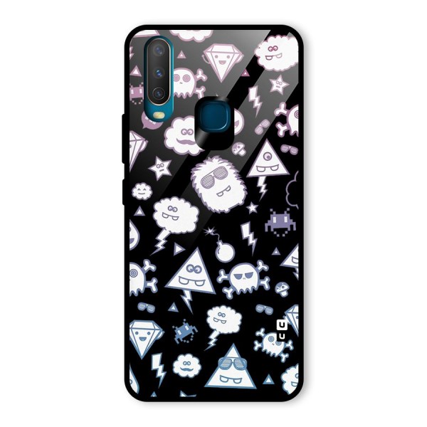 Funny Faces Glass Back Case for Vivo Y12