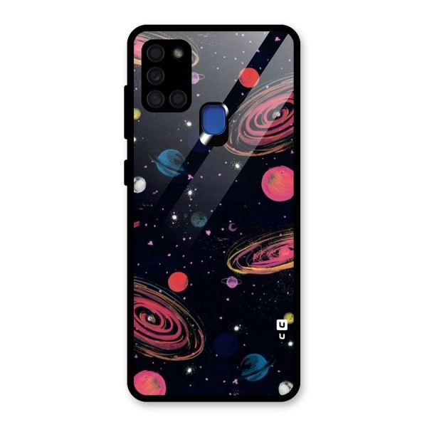 Galaxy Beauty Glass Back Case for Galaxy A21s