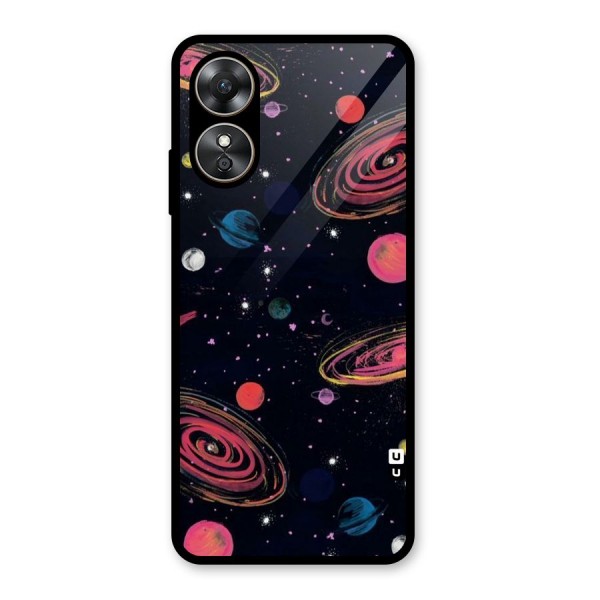 Galaxy Beauty Glass Back Case for Oppo A17