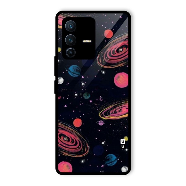 Galaxy Beauty Glass Back Case for Vivo V23 Pro