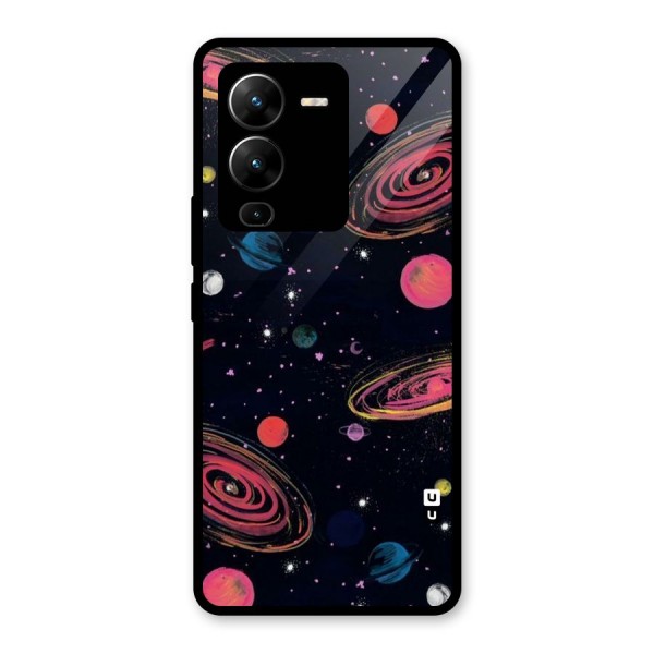 Galaxy Beauty Glass Back Case for Vivo V25 Pro