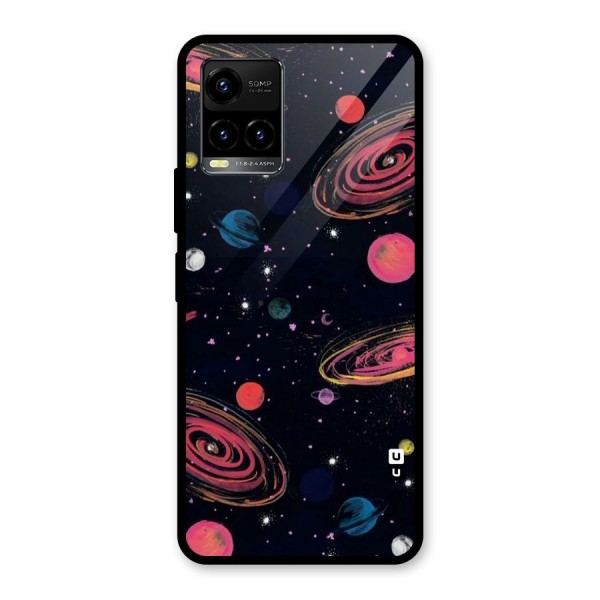 Galaxy Beauty Glass Back Case for Vivo Y21A