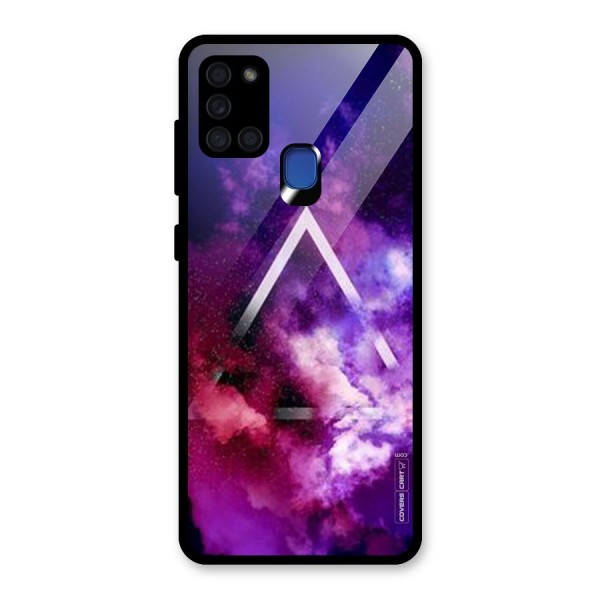 Galaxy Smoke Hues Glass Back Case for Galaxy A21s