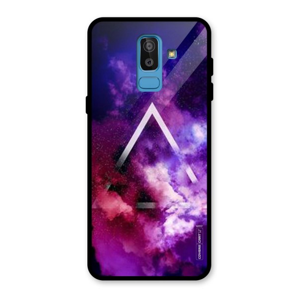 Galaxy Smoke Hues Glass Back Case for Galaxy J8