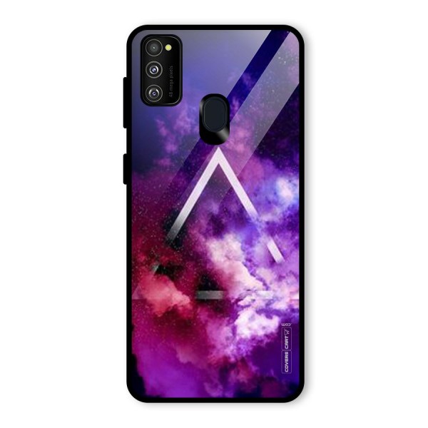 Galaxy Smoke Hues Glass Back Case for Galaxy M21