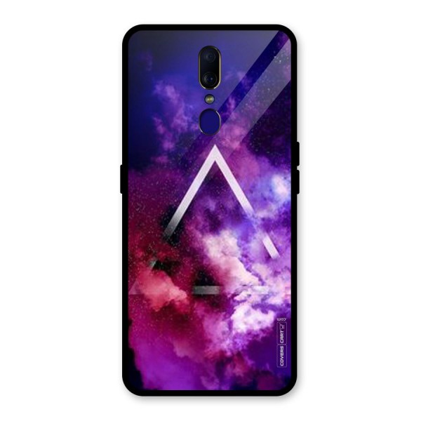 Galaxy Smoke Hues Glass Back Case for Oppo F11