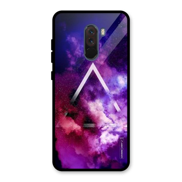 Galaxy Smoke Hues Glass Back Case for Poco F1