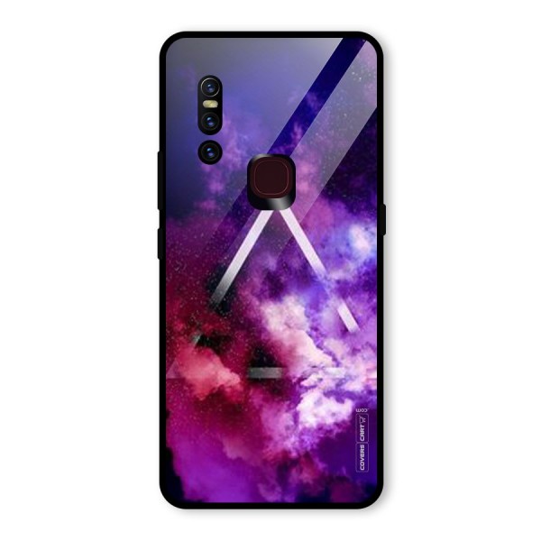 Galaxy Smoke Hues Glass Back Case for Vivo V15