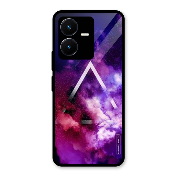 Galaxy Smoke Hues Glass Back Case for Vivo Y22