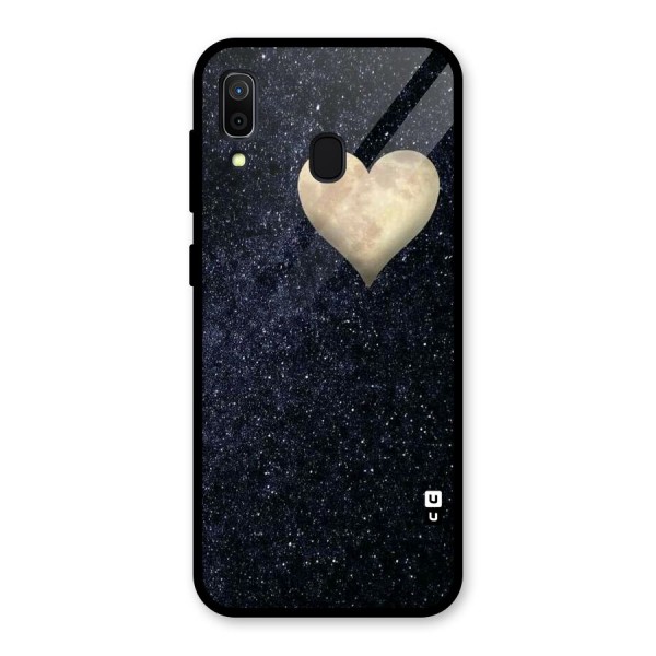 Galaxy Space Heart Glass Back Case for Galaxy A30