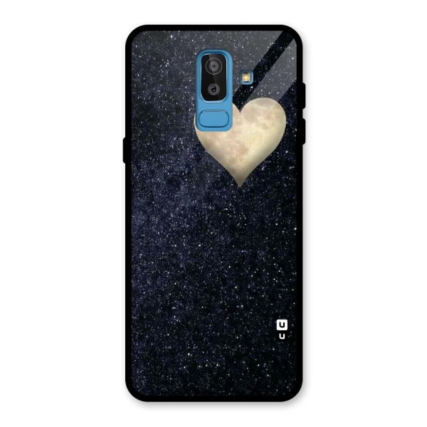 Galaxy Space Heart Glass Back Case for Galaxy J8