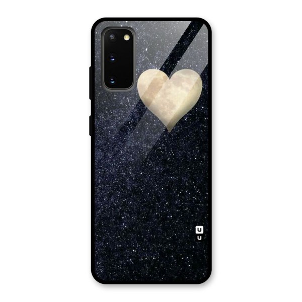 Galaxy Space Heart Glass Back Case for Galaxy S20