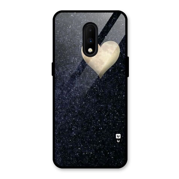 Galaxy Space Heart Glass Back Case for OnePlus 7