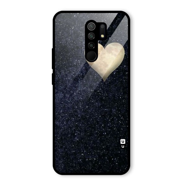 Galaxy Space Heart Glass Back Case for Poco M2