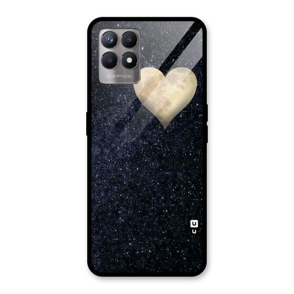 Galaxy Space Heart Glass Back Case for Realme 8i