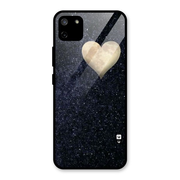 Galaxy Space Heart Glass Back Case for Realme C11