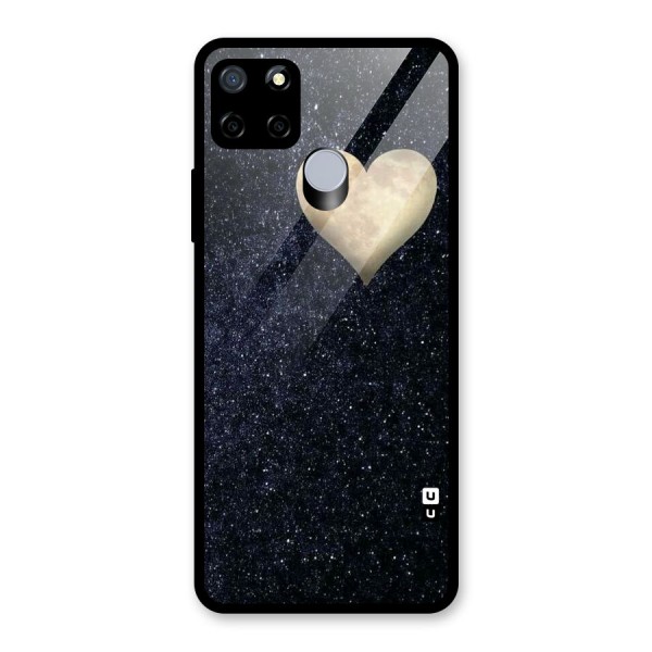 Galaxy Space Heart Glass Back Case for Realme C12