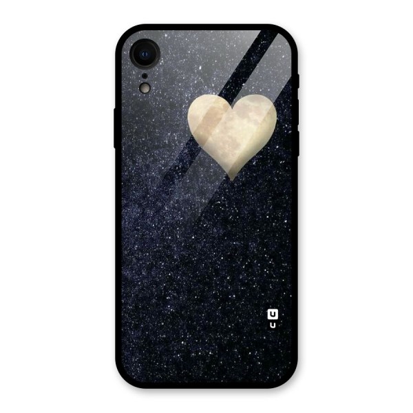 Galaxy Space Heart Glass Back Case for XR